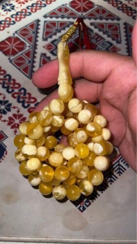 مسباح مبرقع جبس على بياض بعسل
