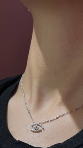 Msk lucky Eye pave Necklaces