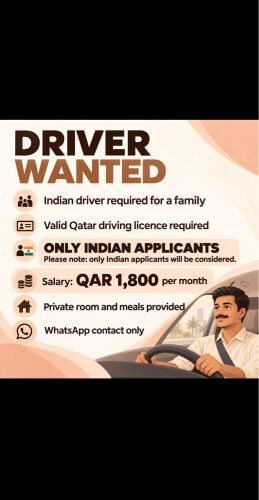 Indian Driver Wanted