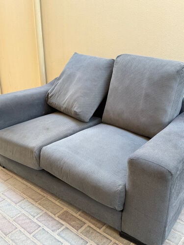 sofa 2 seater, light blue color