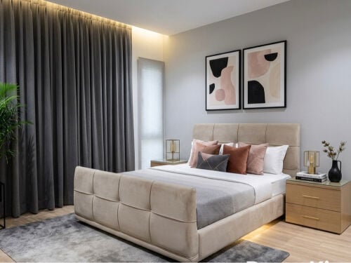 THE ONE Bed+2 side table+mattress
