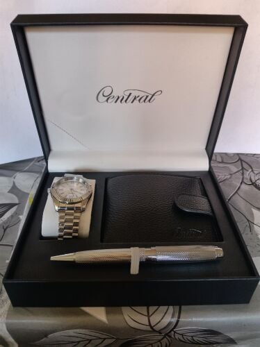 Watch + Wallet + Silver pen