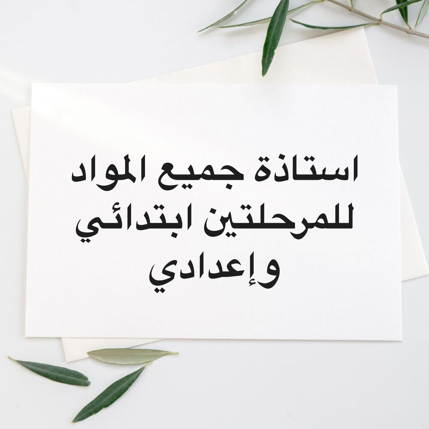 استاذة جميع المواد 