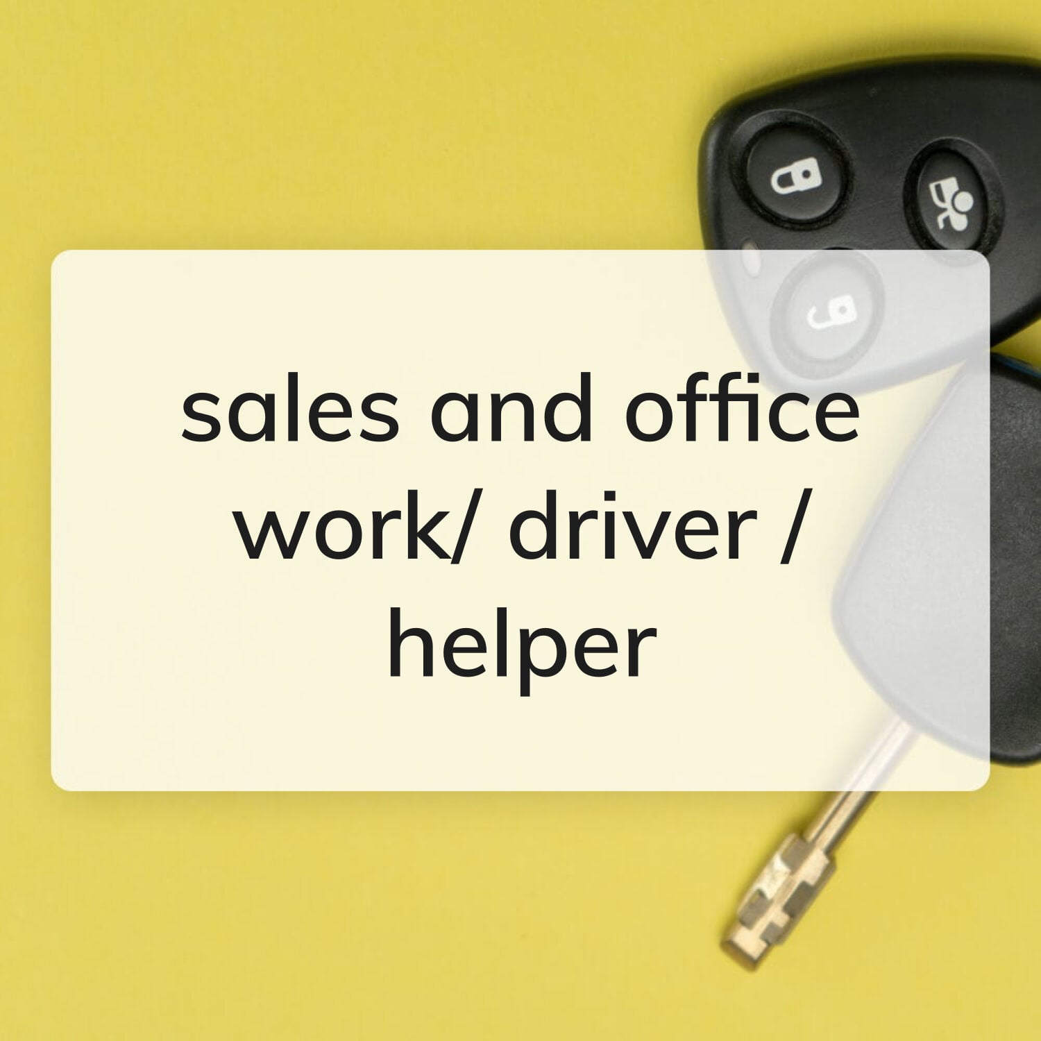 sales and office work