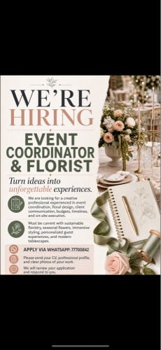 florist and events coordinator