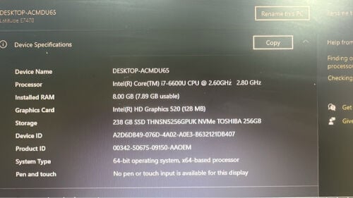dell E7470 i7