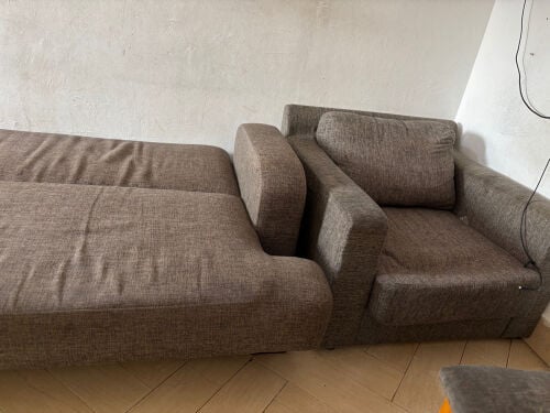 sofa cum bed with 2 side sofas 
