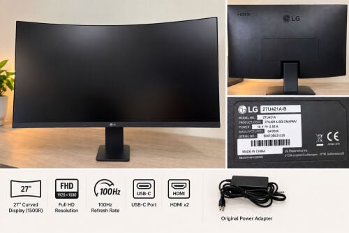 LG 27-inch curved monitor for sale.