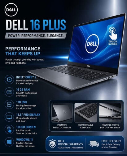 Dell 16 Plus (Touchscreen)Open Box