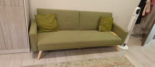 Green 3 Seater Sofa Bed