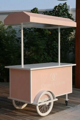 Aluminum serving trolley