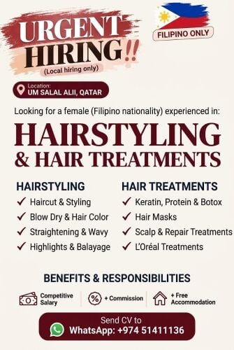 1 Hairdresser - 1 Massage therapist