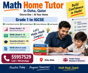MATH HOME TUTOR IN DOHA, QATAR