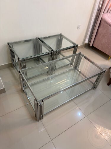 set of glass tables for sale