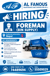 NEPALI FOREMAN REQUIRED