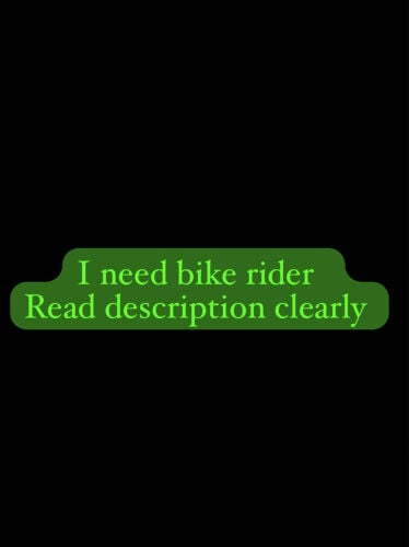 I need bike rider tread description