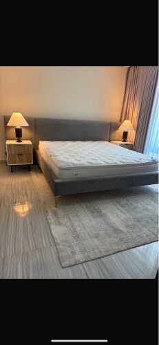 bed and two boxes 