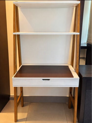 Wooden Study Desk with Shelves for 