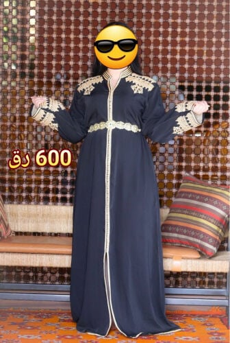 فستان قفطان مغربي اسود 