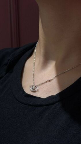 Msk lucky Eye pave Necklaces