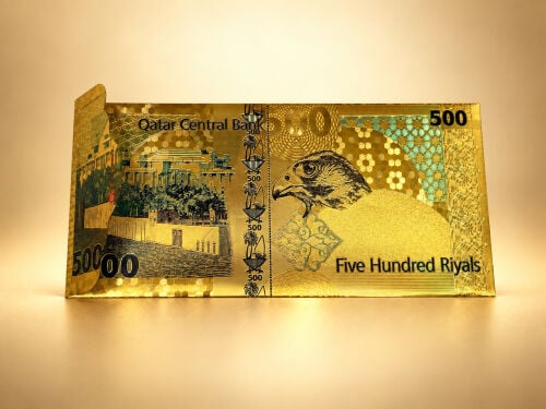 Gold plated Qatar money envelopes
