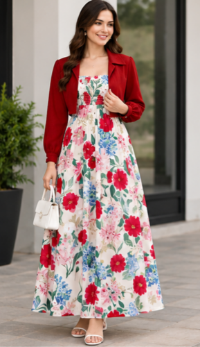 woman maxi dress