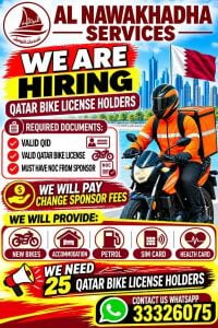 WE ARE HIRING BIKE RIDERS