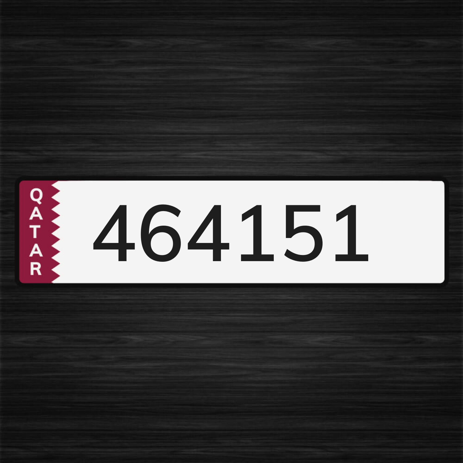Plate number 
