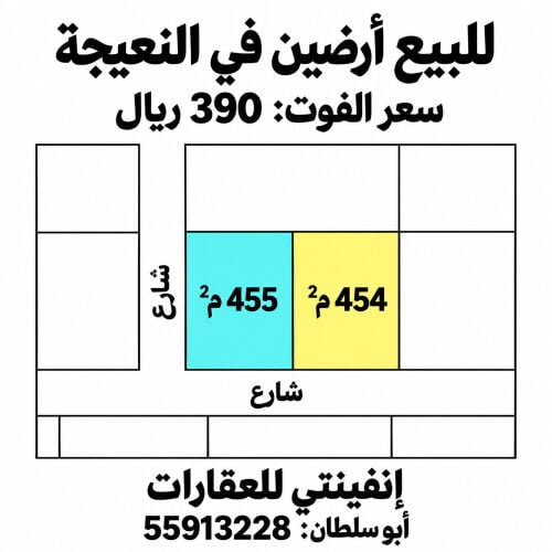 للبيع ارض في نعيجه