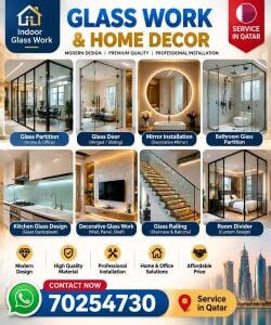 INDOOR GLASS WORK AND HOME DECOR