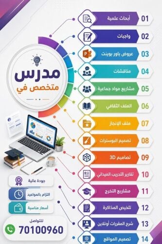 مناقشات وواجبات ومشاريع مواد
