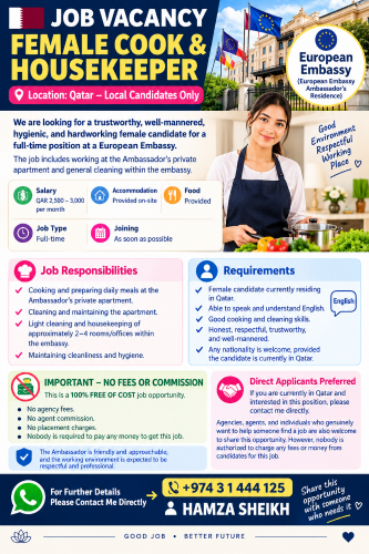 Required Female in European Embassy