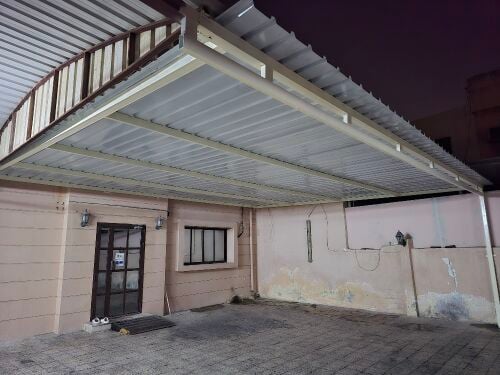 Corrugated Sheet Car Parking Shade