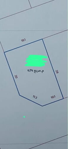 للبيع ارض بالرويس زاوية شارعين 