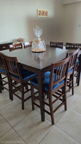 Dining Table, 8 chairs.