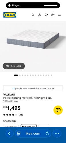 ikea Mattress size 200x180