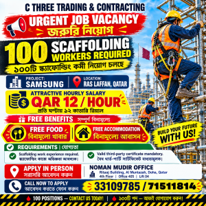 100 Scaffolding Workers Required!