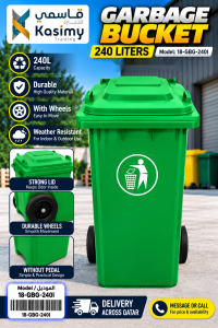 Green Wheeled Garbage Bin240L