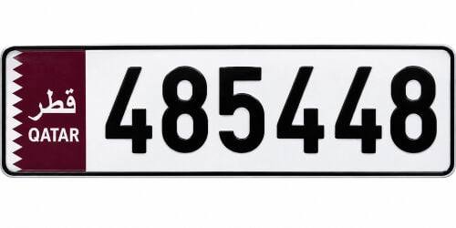 Qatar Number Plate 485448 for Sale