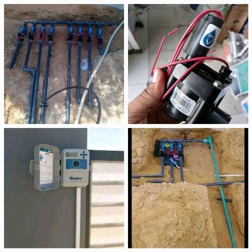 عمل شبكه الري وتعديل للحدائق