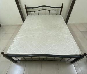 Queen size bed and mattress