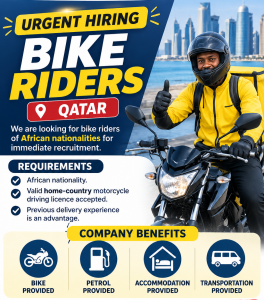 HIRING BIKE RIDERS AFRICAN NAT