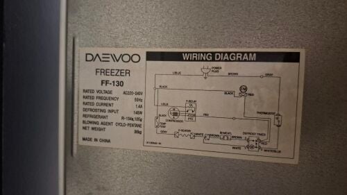 Daweoo Upright Freezer