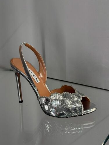 Aquazzura silver shoes