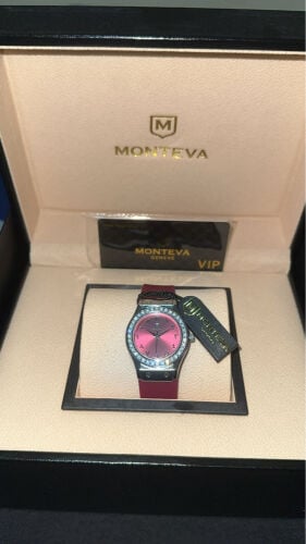 ‏Monteva burgundy watch 