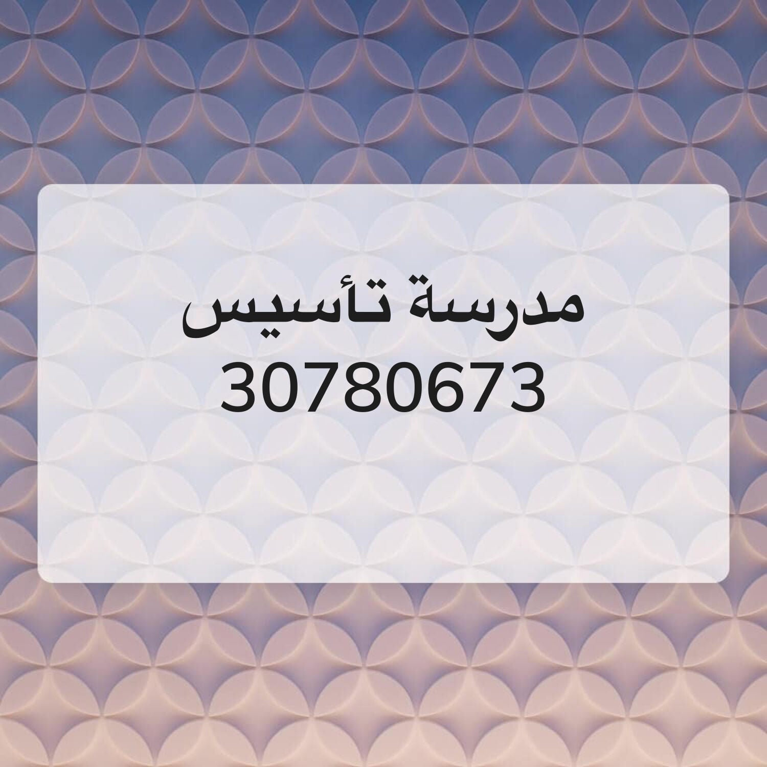 مدرسة خصوصية في تأسيس الأطفال 