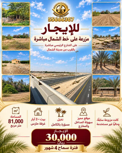 Farm For Rent Alshammari Road   