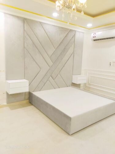 bed with back side design