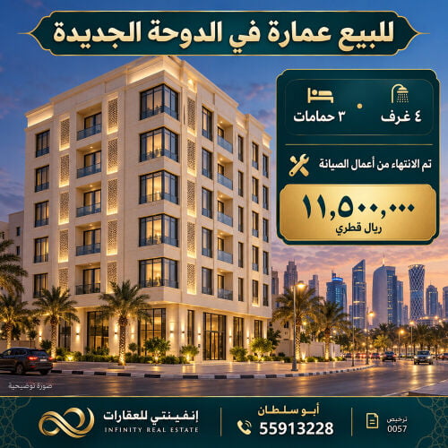 للبيع عماره 12 شقه (4) غرف