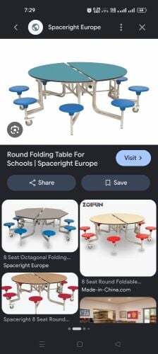 Mobile Foldable table with chairs